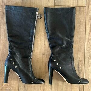 Michael Kors Black Leather Boot Size 6.5